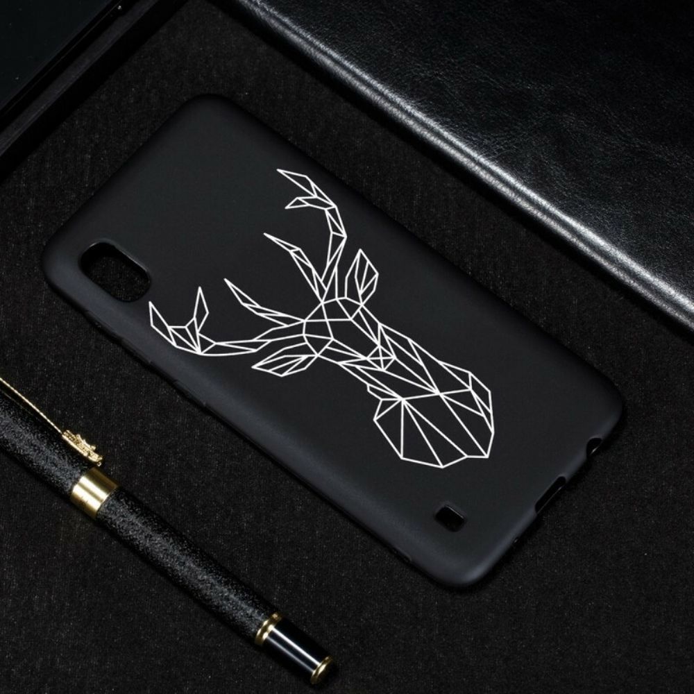Handyhülle Für Samsung Galaxy A10 Flexibles Silikon-grafikhirsch