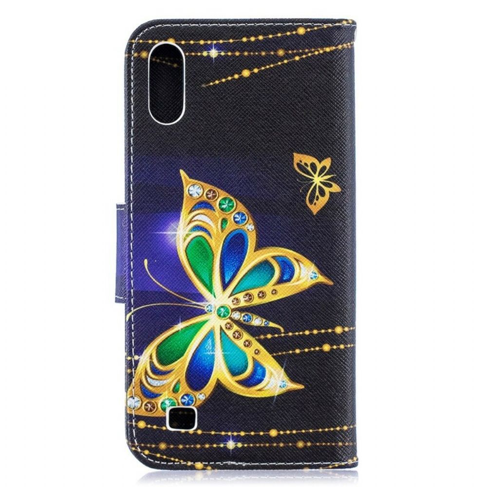 Lederhüllen Für Samsung Galaxy A10 Magischer Schmetterling