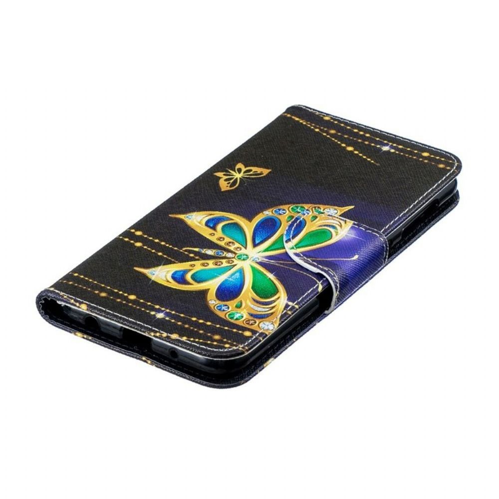 Lederhüllen Für Samsung Galaxy A10 Magischer Schmetterling