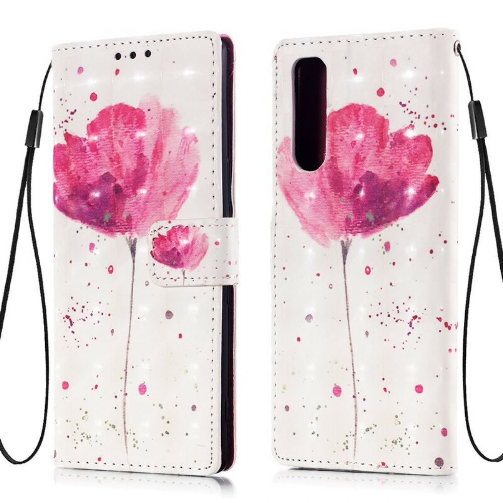 Handyhülle Lederhüllen Für Sony Xperia 5 Wasserfarbenes Halfter