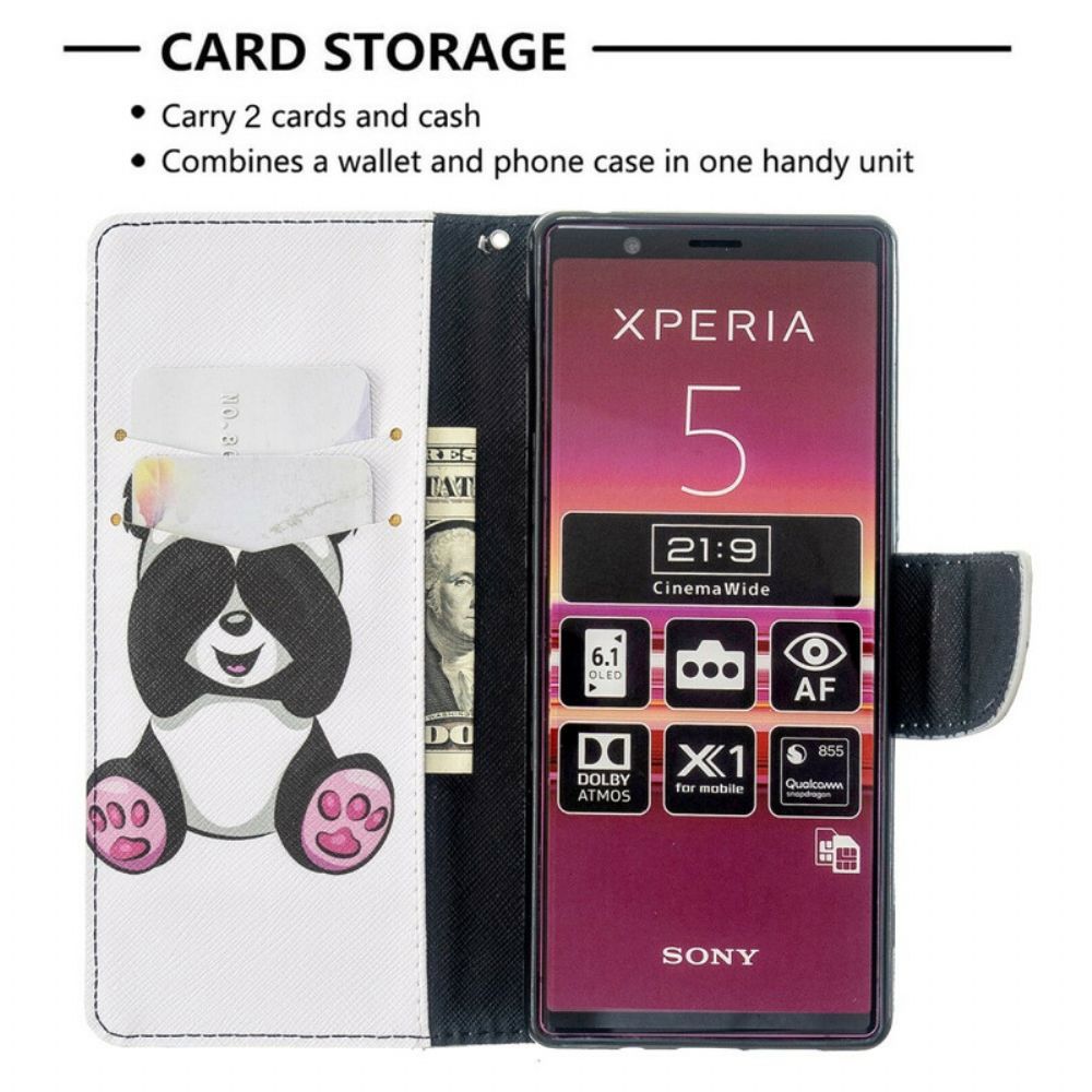 Lederhüllen Für Sony Xperia 5 Panda-spaß