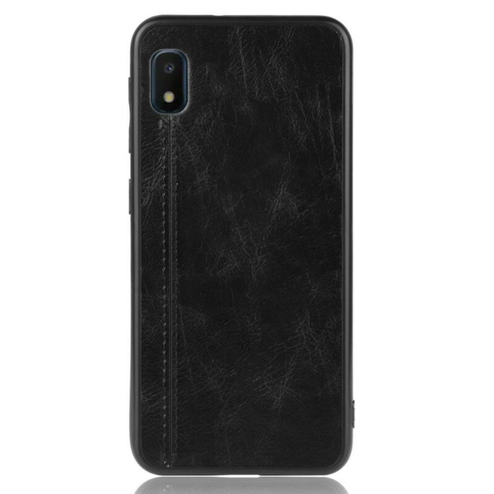 Handyhülle Für Samsung Galaxy A10e Nähte Lederoptik