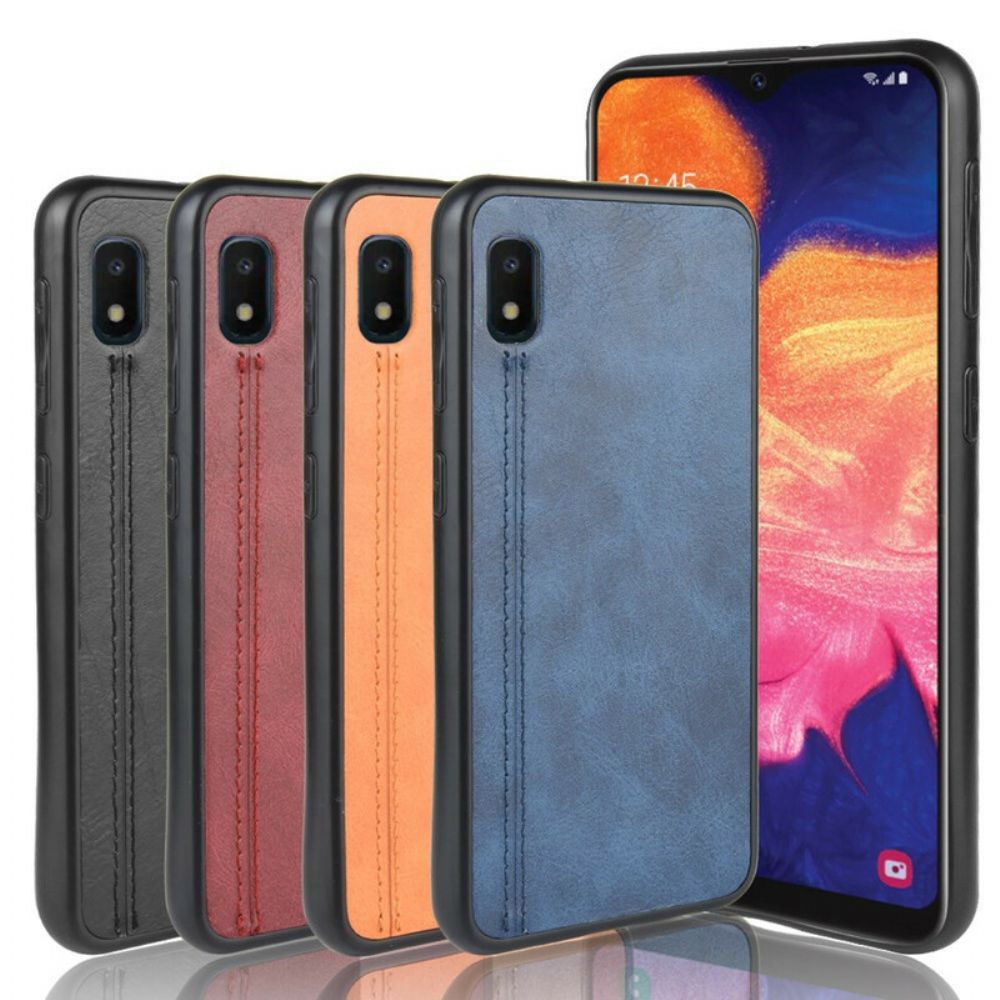 Handyhülle Für Samsung Galaxy A10e Nähte Lederoptik