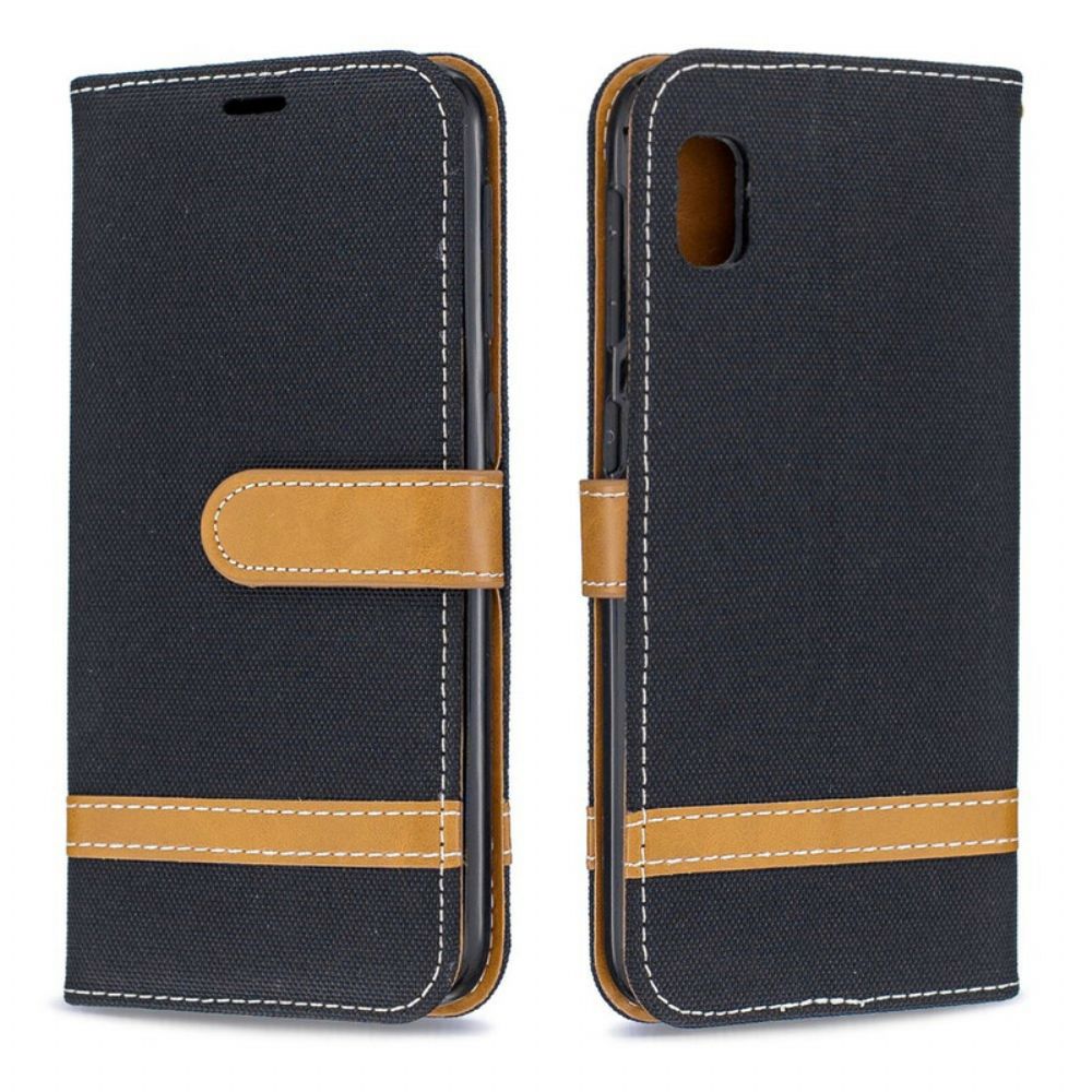 Lederhüllen Für Samsung Galaxy A10e Mit Kordel Armband In Stoff- Und Lederoptik