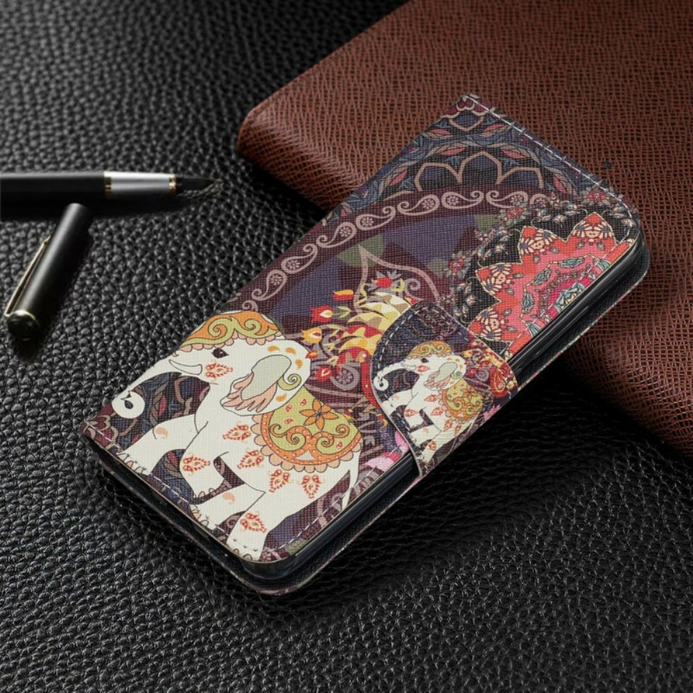 Flip Case Für Xiaomi Redmi 7A Indische Elefanten