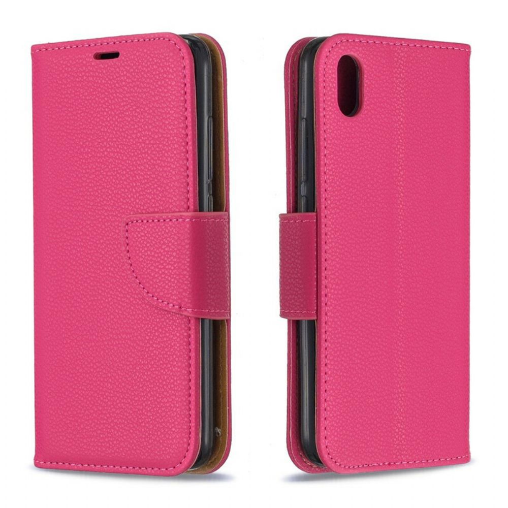 Flip Case Für Xiaomi Redmi 7A Mit Kordel Buntes Armband Mit Litschi-ledereffekt
