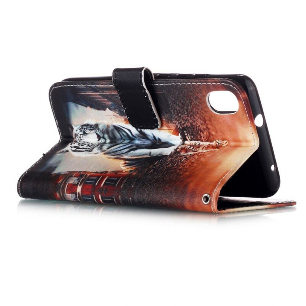 Flip Case Für Xiaomi Redmi 7A Mit Kordel Träumereien Von Ernest The Strappy Cat