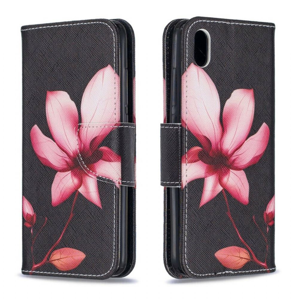 Flip Case Für Xiaomi Redmi 7A Rosa Blume