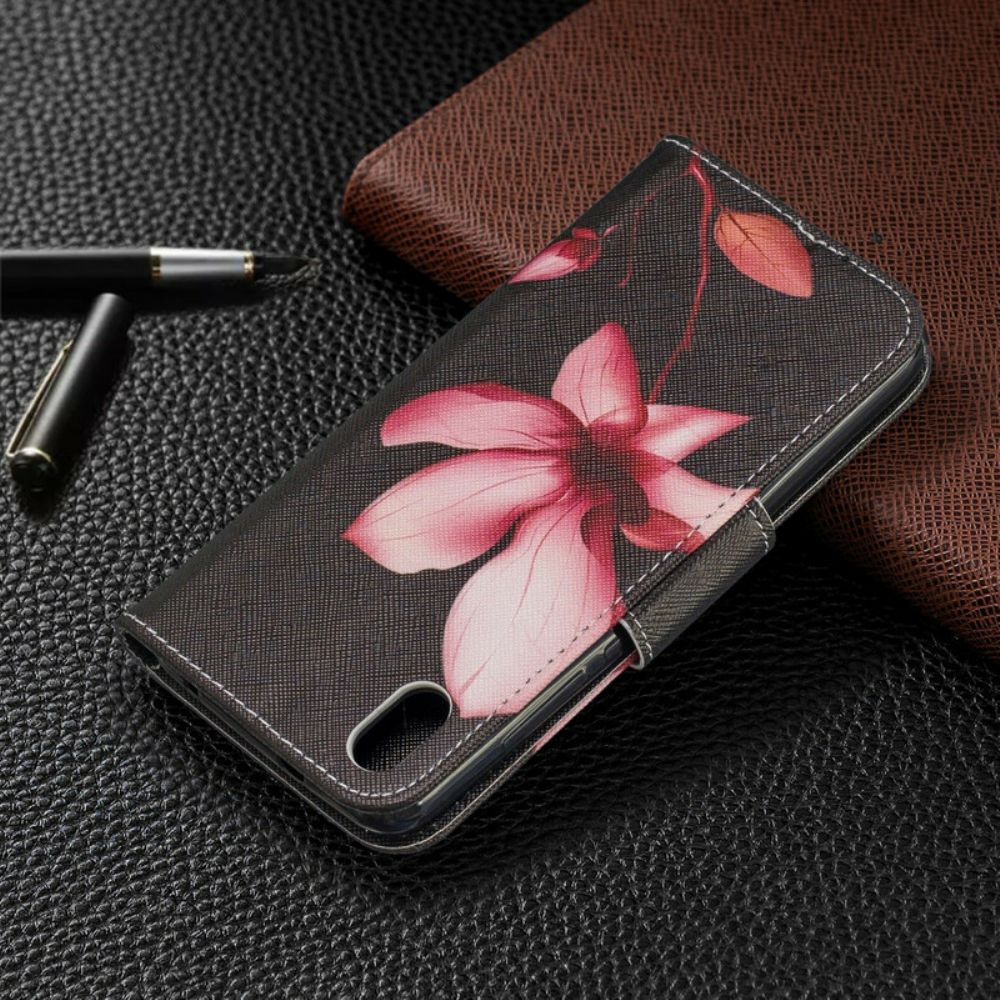 Flip Case Für Xiaomi Redmi 7A Rosa Blume