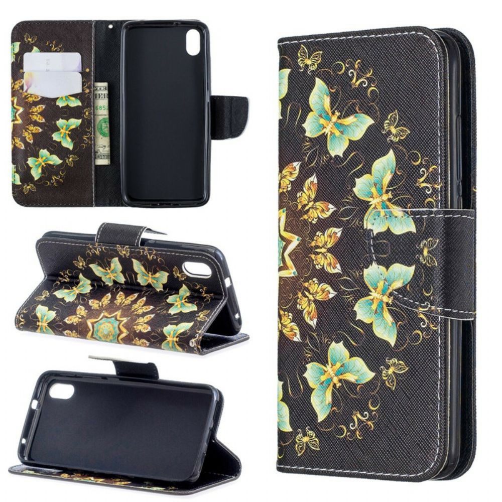Flip Case Für Xiaomi Redmi 7A Schmetterlings-mandala