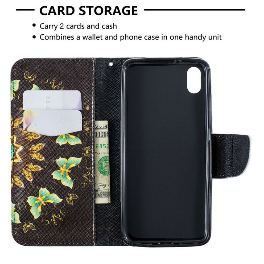 Flip Case Für Xiaomi Redmi 7A Schmetterlings-mandala