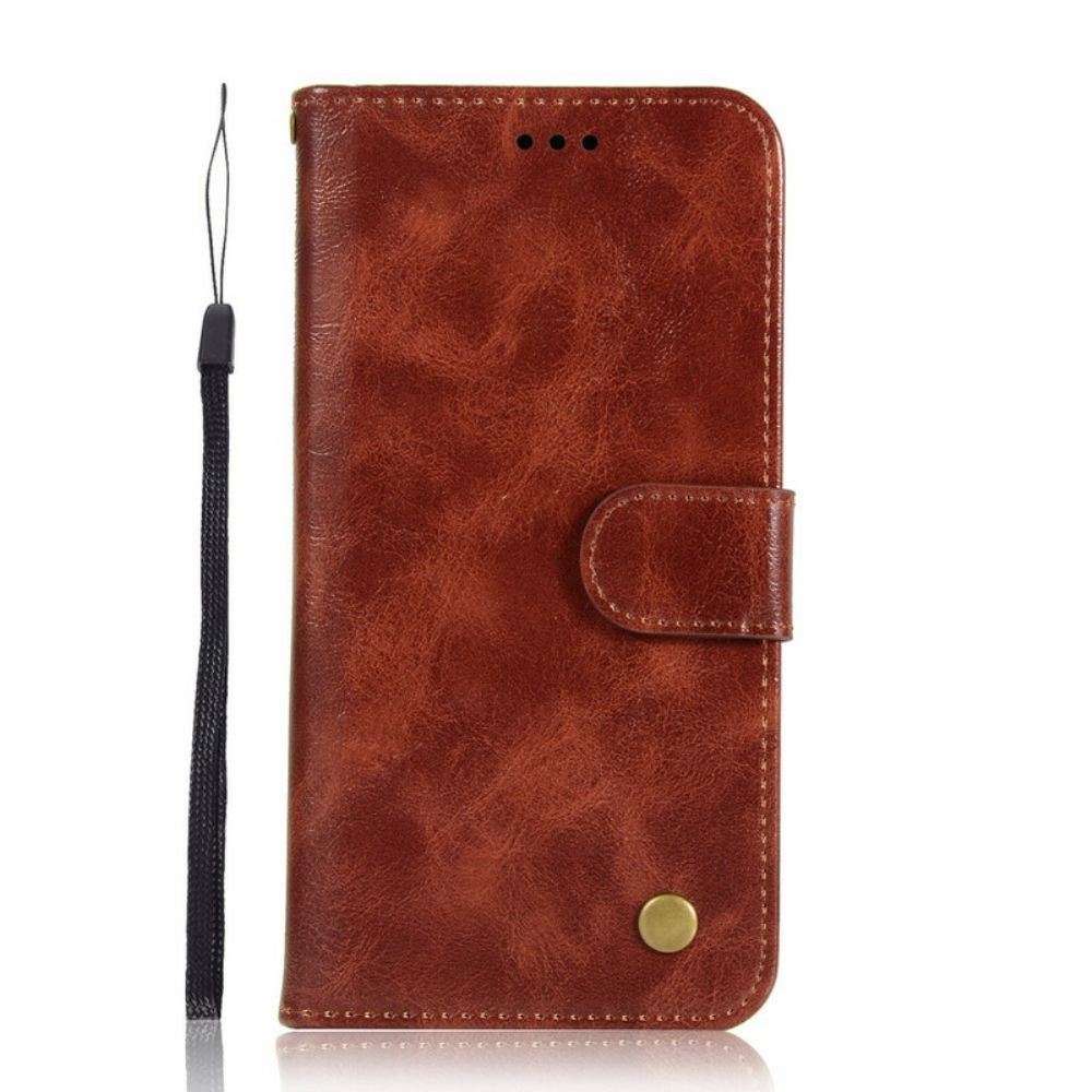 Lederhüllen Für Xiaomi Redmi 7A Mit Kordel Vintage Kunstlederarmband