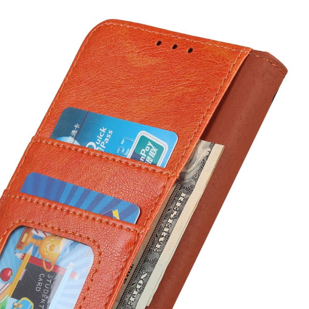 Flip Case Für Realme C35 Spaltnappaleder