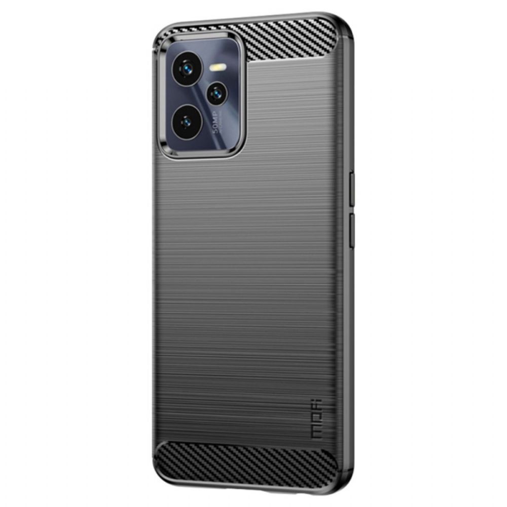 Hülle Für Realme C35 Gebürstete Kohlefaser