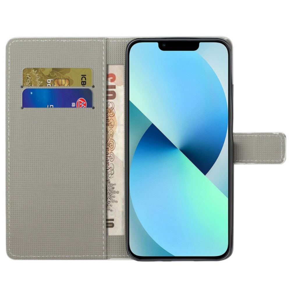Flip Case Für iPhone 14 Pro Eulenpaar