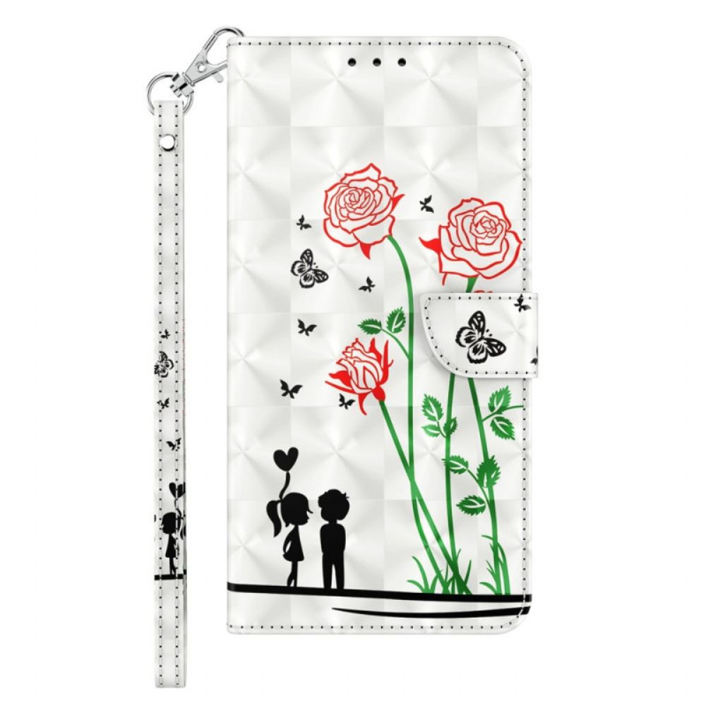 Flip Case Für iPhone 14 Pro Mit Kordel Tanga Love Löwenzahn