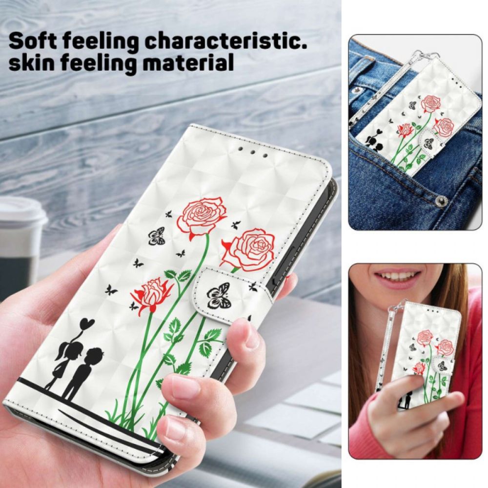 Flip Case Für iPhone 14 Pro Mit Kordel Tanga Love Löwenzahn