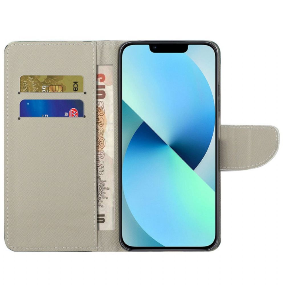 Lederhüllen Für iPhone 14 Pro Grüner Baum