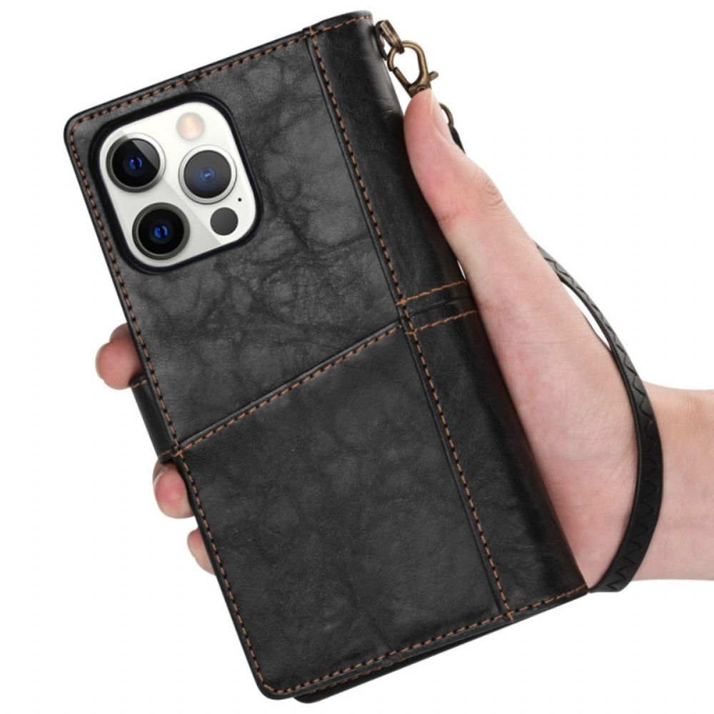 Lederhüllen Für iPhone 14 Pro Vintage Multifunktional