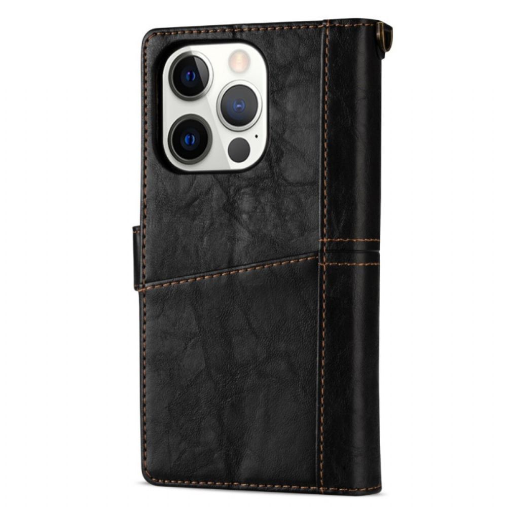 Lederhüllen Für iPhone 14 Pro Vintage Multifunktional