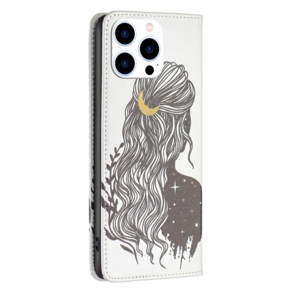 Schutzhülle Für iPhone 14 Pro Flip Case Hübsches Haar