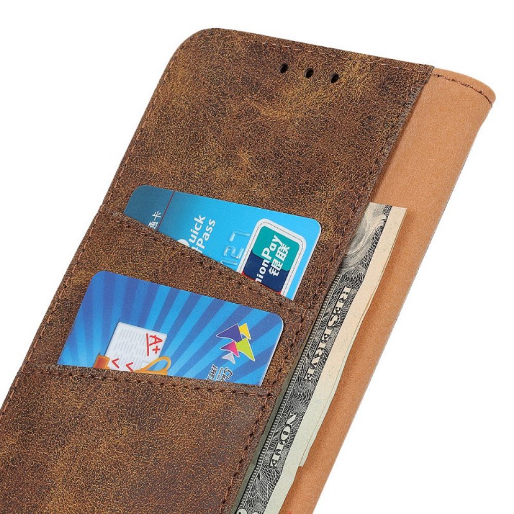 Lederhüllen Für Oppo A74 4G Vintage Spaltleder
