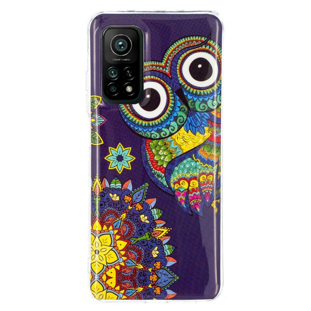 Handyhülle Für Xiaomi Mi 10T / 10T Pro Fluoreszierende Mandala-eule