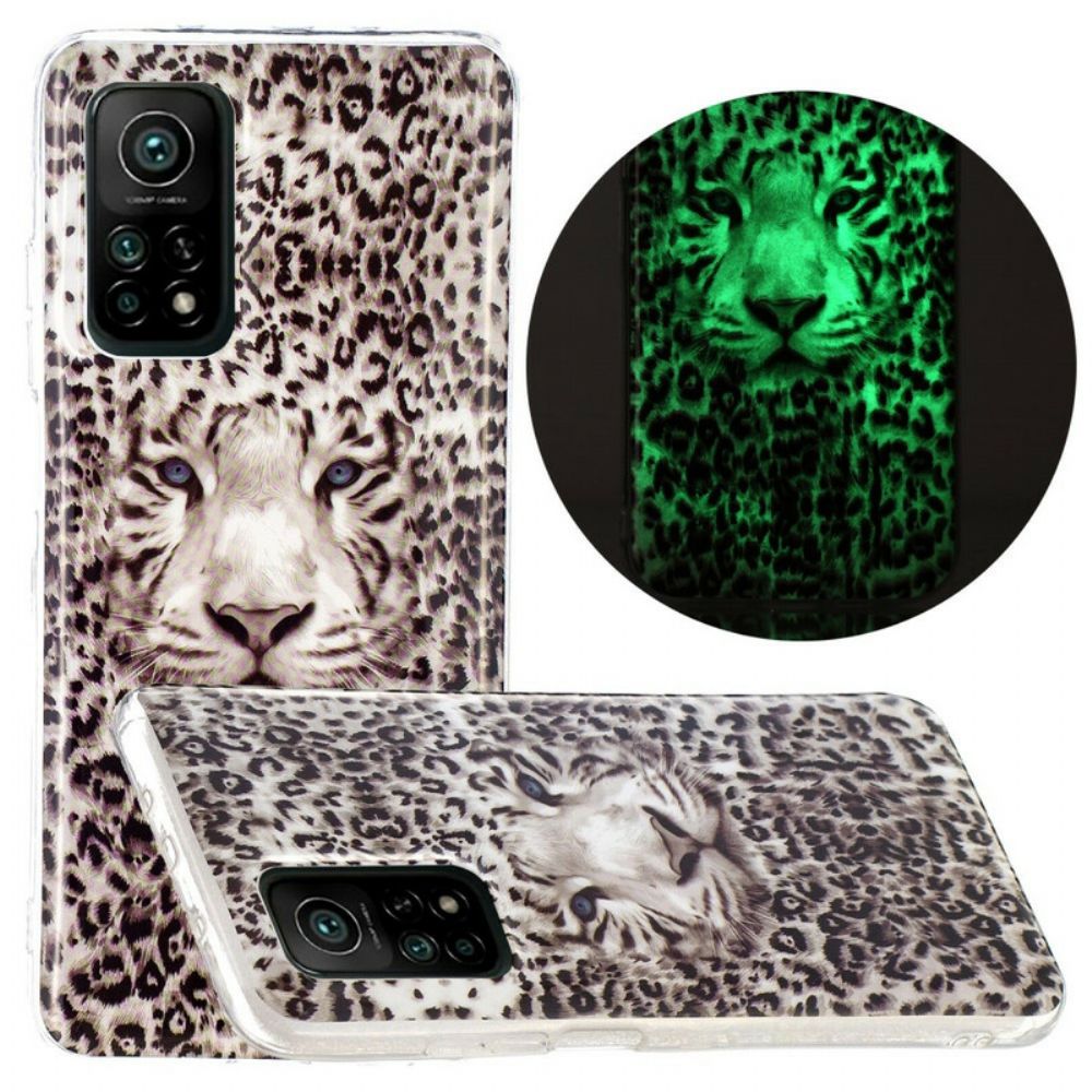 Handyhülle Für Xiaomi Mi 10T / 10T Pro Fluoreszierender Leopard