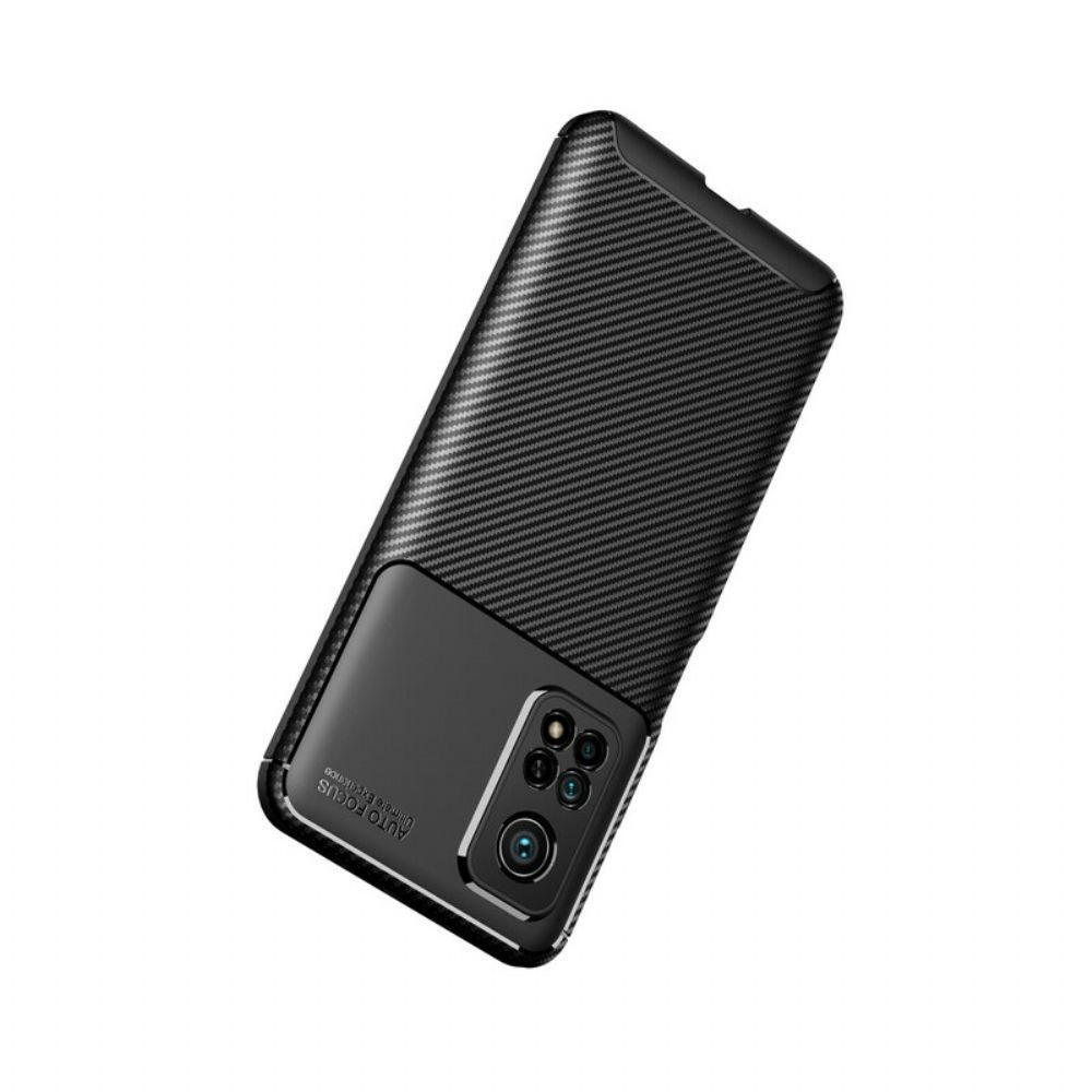 Hülle Für Xiaomi Mi 10T / 10T Pro Flexible Kohlefaserstruktur