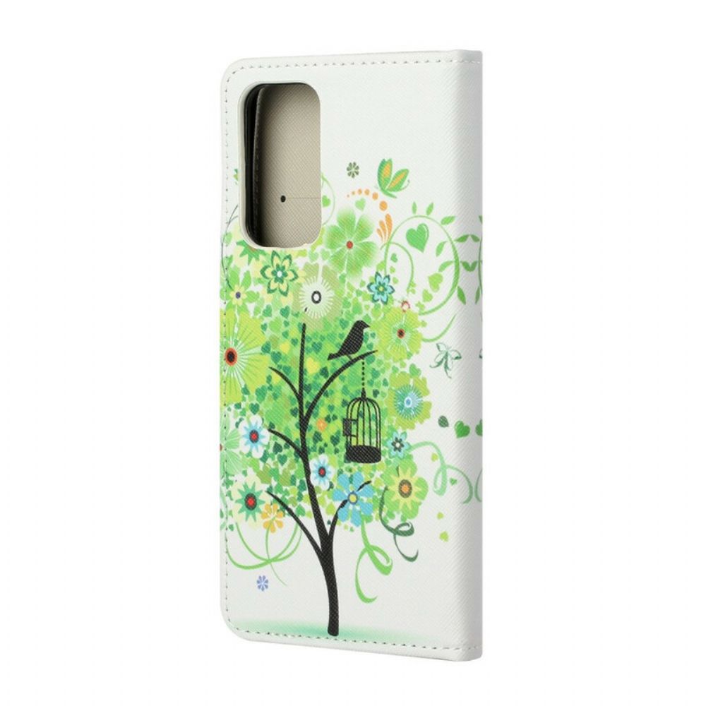 Lederhüllen Für Xiaomi Mi 10T / 10T Pro Grüner Laubbaum
