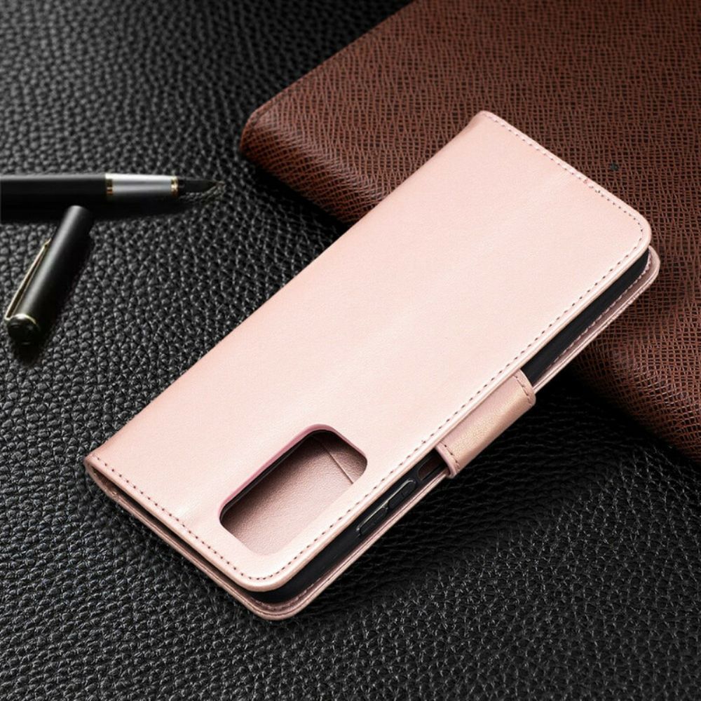 Lederhüllen Für Xiaomi Mi 10T / 10T Pro Mit Kordel Schmetterlinge Bedruckter Riemen