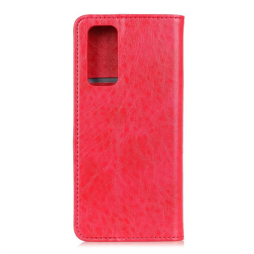 Schutzhülle Für Xiaomi Mi 10T / 10T Pro Flip Case Strukturiertes Spaltleder