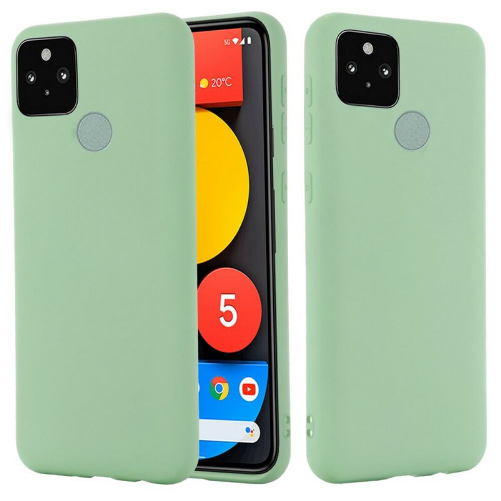 Handyhülle Für Google Pixel 5A Flüssigsilikon Mit Lanyard