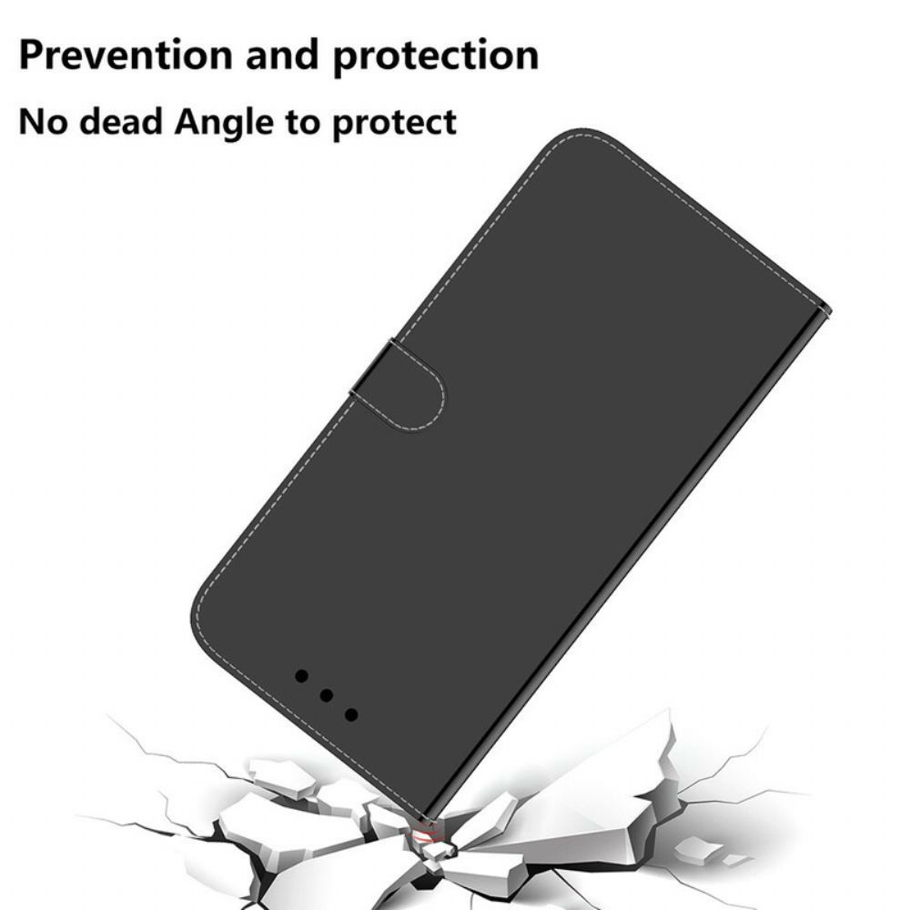 Lederhüllen Für Google Pixel 5A Spiegelabdeckung Aus Kunstleder