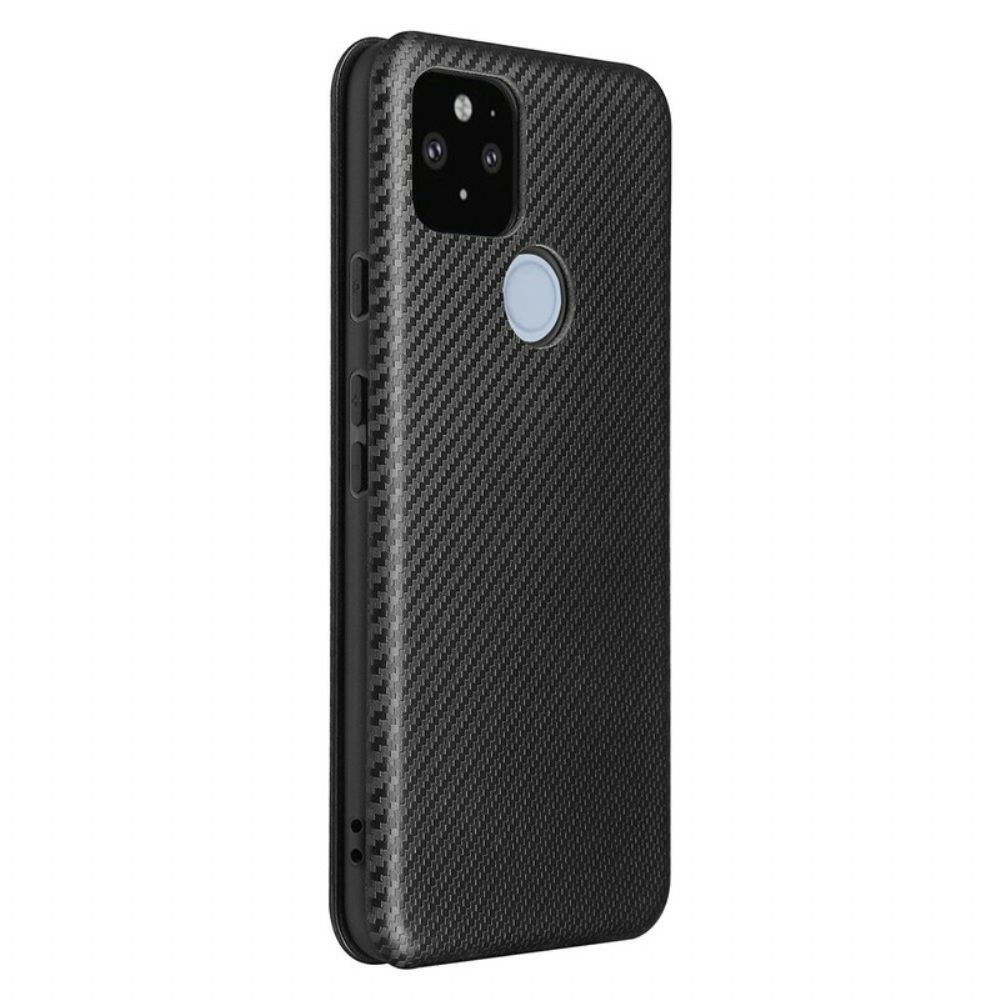 Schutzhülle Für Google Pixel 5A Flip Case Farbiges Carbon-silikon
