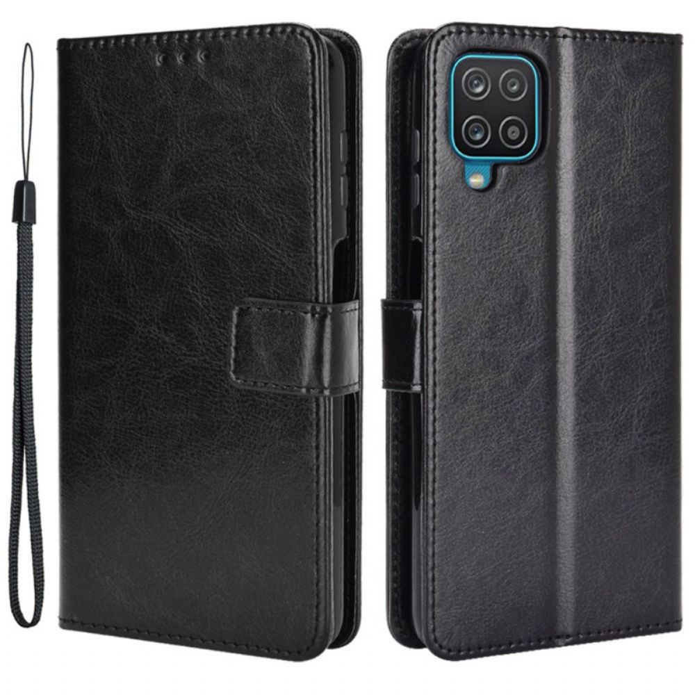 Flip Case Für Samsung Galaxy M32 Auffälliges Kunstleder