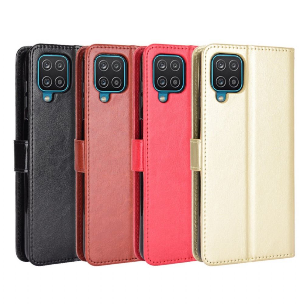 Flip Case Für Samsung Galaxy M32 Auffälliges Kunstleder