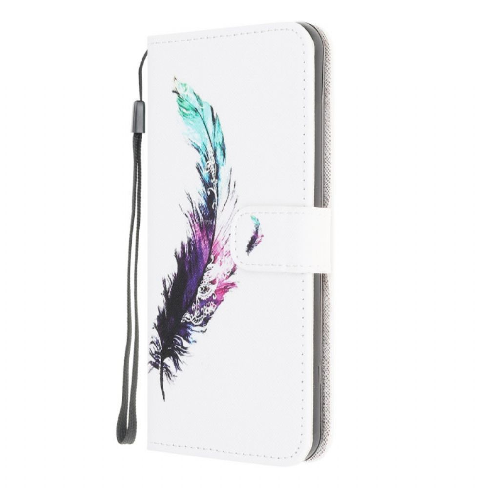 Flip Case Für Samsung Galaxy M32 Mit Kordel Tangafeder