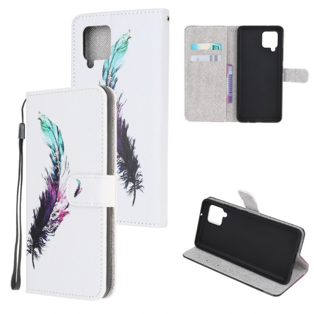 Flip Case Für Samsung Galaxy M32 Mit Kordel Tangafeder