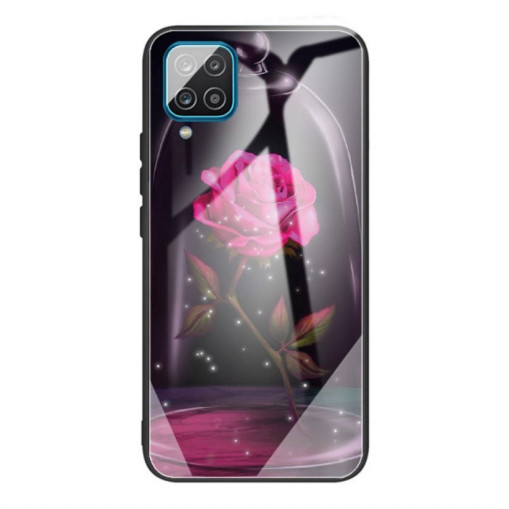 Handyhülle Für Samsung Galaxy M32 Gehärtetes Glas In Magischem Rosa