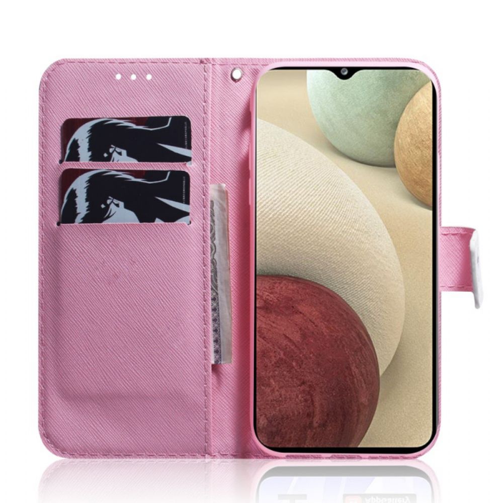 Lederhüllen Für Samsung Galaxy M32 Alte Rosenblüte
