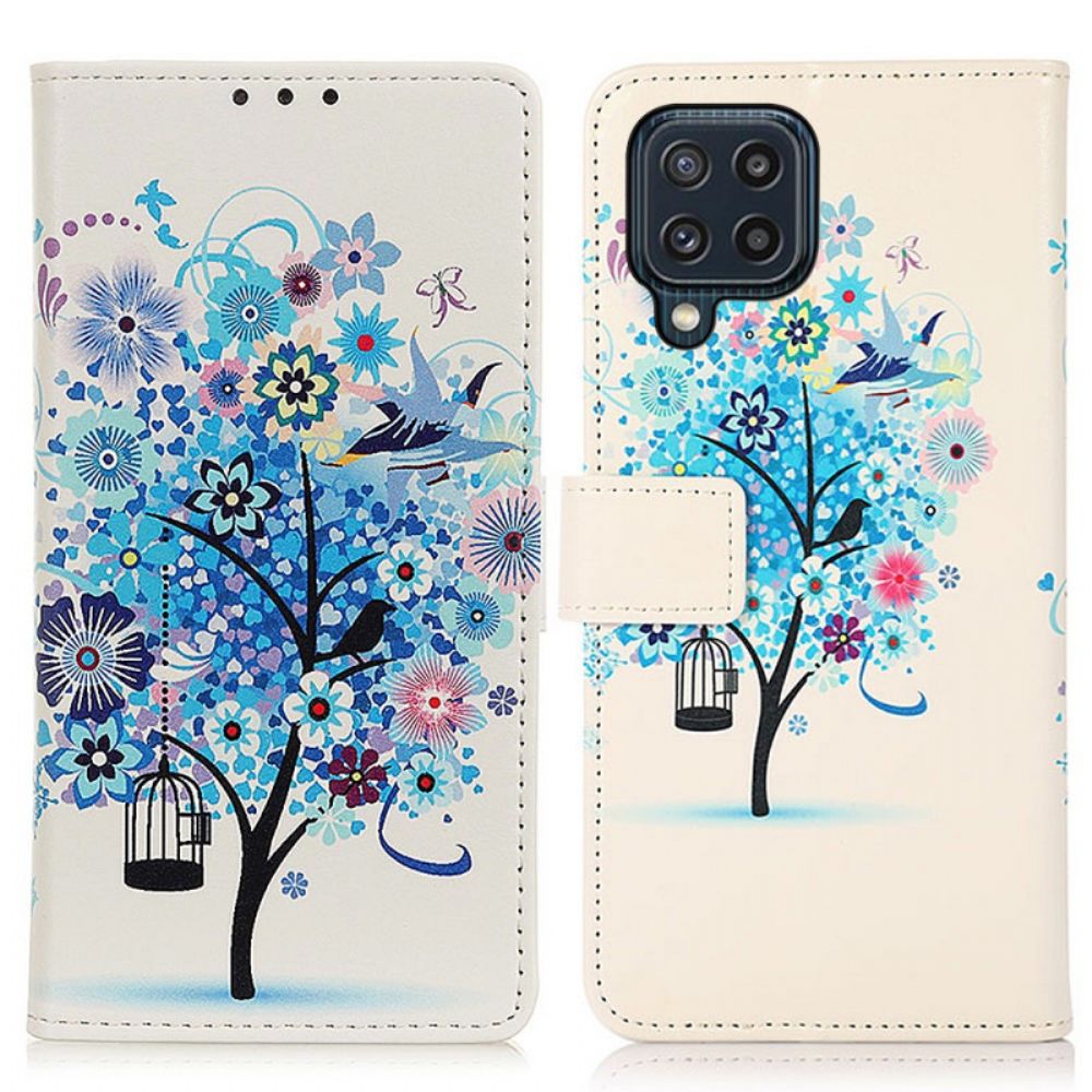 Lederhüllen Für Samsung Galaxy M32 Blühender Baum