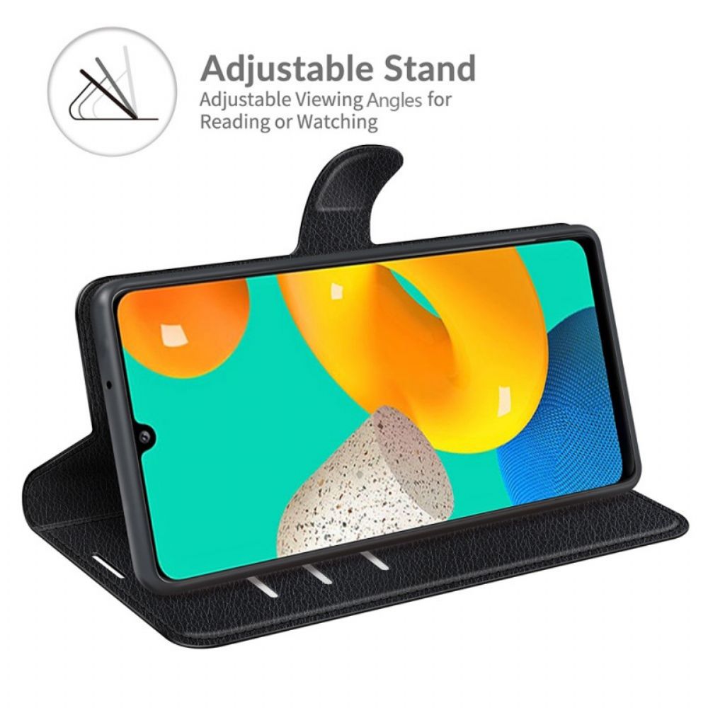 Lederhüllen Für Samsung Galaxy M32 Klassischer Litschi-leder-effekt