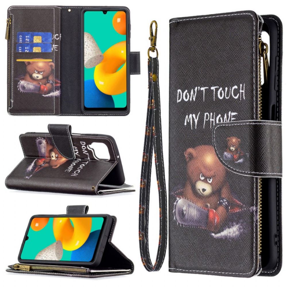 Lederhüllen Für Samsung Galaxy M32 Tasche Mit Reißverschluss