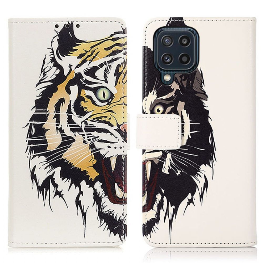 Lederhüllen Für Samsung Galaxy M32 Wilder Tiger