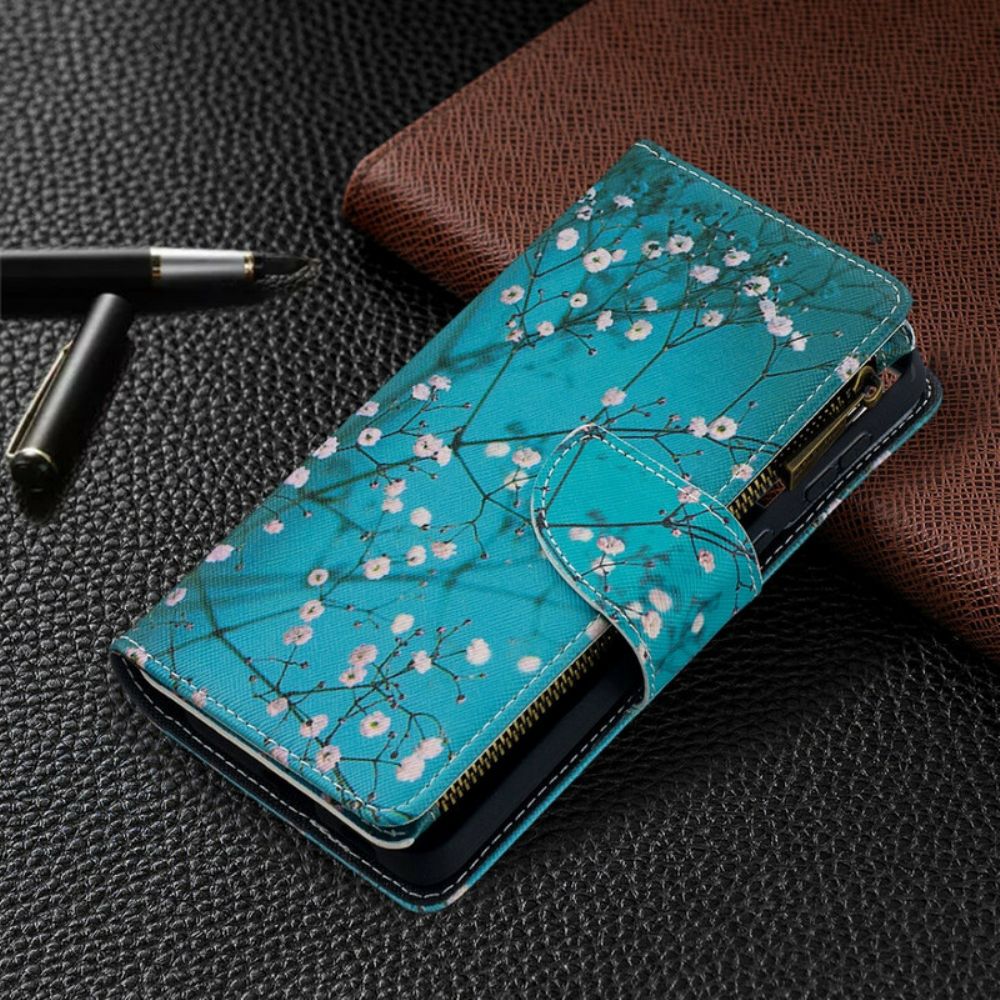 Flip Case Für Samsung Galaxy S21 Plus 5G Reißverschlusstasche Mit Baum