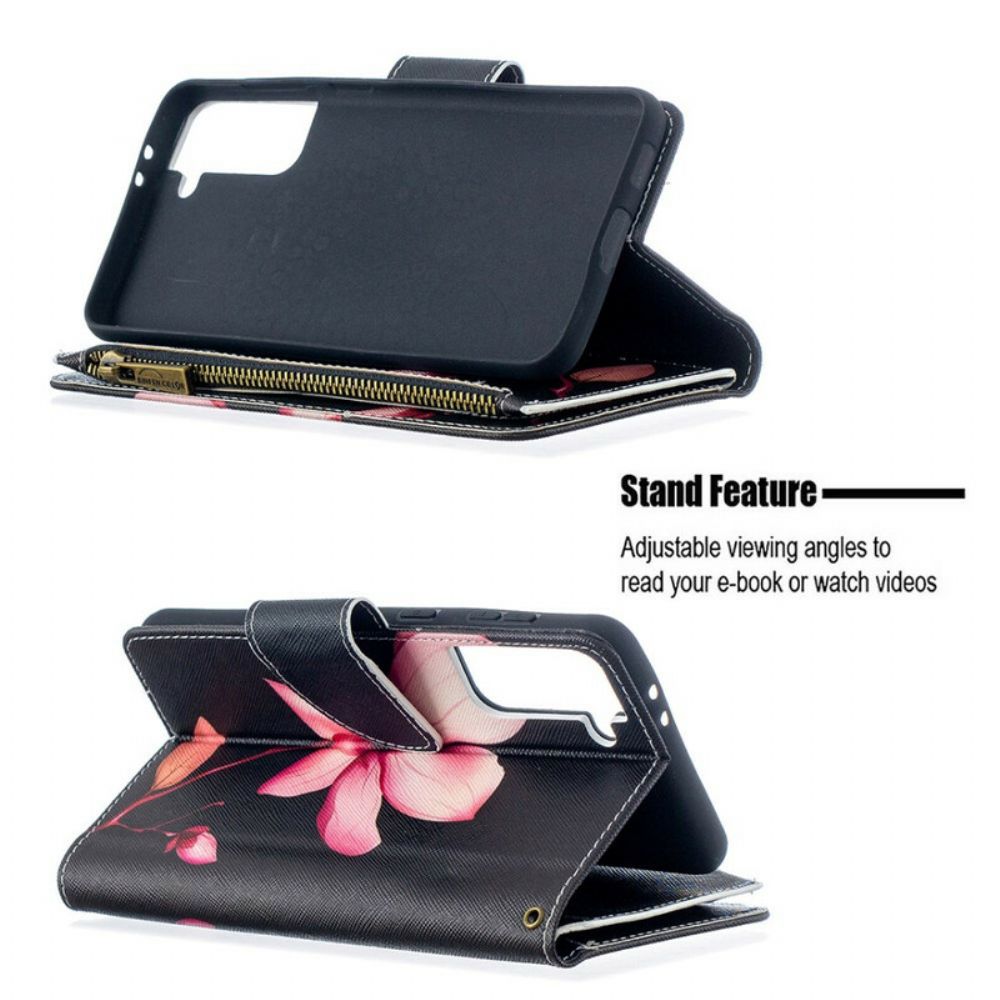 Flip Case Für Samsung Galaxy S21 Plus 5G Tasche Mit Reißverschluss