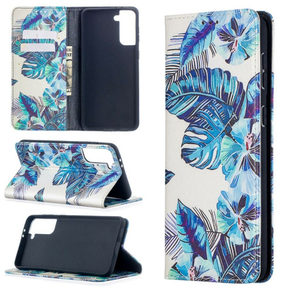 Schutzhülle Für Samsung Galaxy S21 Plus 5G Flip Case Blätter