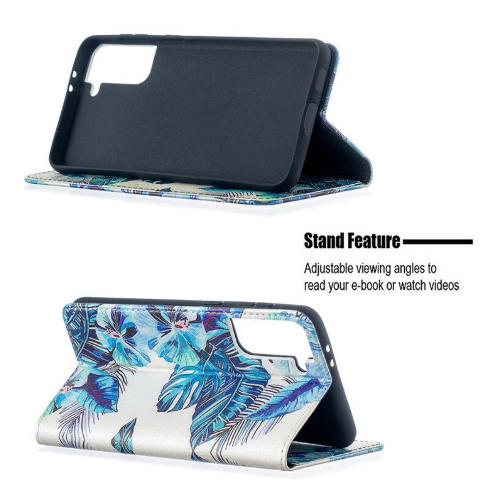 Schutzhülle Für Samsung Galaxy S21 Plus 5G Flip Case Blätter