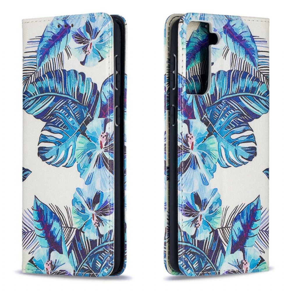Schutzhülle Für Samsung Galaxy S21 Plus 5G Flip Case Blätter